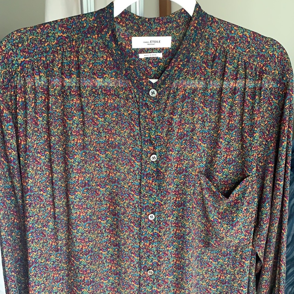 Isabel Marant | Button Down Sheer Printed Blouse - image 1